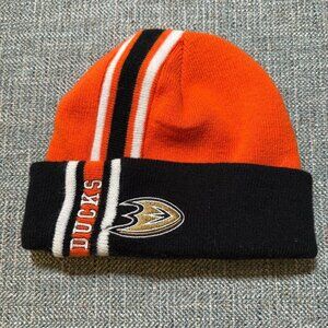 Anaheim Ducks Beanies Old Time Sports Hockey NHL Black Orange Knit Hat